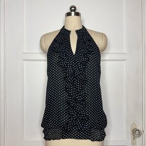 Forever 21 sheer polkadot halter top